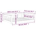 vidaXL Pelech pre psa 105,5x75,5x28 cm masívne borovicové drevo