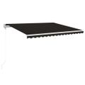 vidaXL Automatická zaťahovacia markíza 400x350 cm antracitová