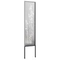 vidaXL Záhradná clona na súkromie Kvetinový Strieborná 32 x 140 cm