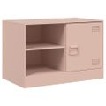 vidaXL TV skrinky 2 ks ružové 67x39x44 cm oceľ
