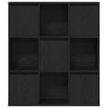 vidaXL Knižnica čierny dub 89x24x101,5 cm kompozitné drevo