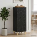 vidaXL Servírovacia skriňa Čierna 33 x 34,5 x 90 cm Kompozitné drevo