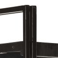 vidaXL Knižnica s 3 policami čierna 40x30x80 cm mangovníkový masív