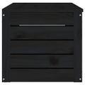 vidaXL Úložný box čierny 109x36,5x33 cm masívna borovica
