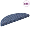 vidaXL Samolepiace schodové rohože 15 ks 56 x 17 x 3 cm Non-Slip Modrá