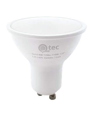 LED žiarovka Qtec 8W GU10 720lm teplá biela