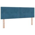 vidaXL Posteľ boxspring s matracom Tmavomodrá 140 x 190 cm Zamat