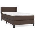 vidaXL Boxspring posteľ s matracom hnedá 90x190 cm umelá koža