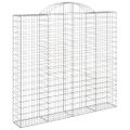 vidaXL Oblúkové gabiónové koše 6ks 200x50x180/200cm pozinkované železo