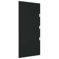vidaXL Bočný panel pre striešku dverí čierny 50x100 cm tvrdené sklo