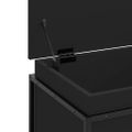 vidaXL Úložný box s vekom čierny 60x40x51,5 cm kompozitné drevo