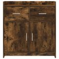 vidaXL Servírovacia skriňa Dymový dub 75 x 36 x 80 cm Kompozitné drevo