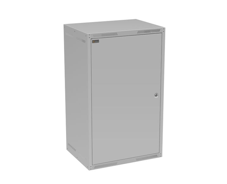 Rozvádzač nástenný GrandN 20U 450 mm, dvere plech, RAL 7035, GrandN-20U-645-21-G