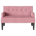 vidaXL Chesterfield lavica Ružová 112 x 65,5 x 75 cm Zamat