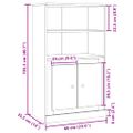vidaXL Vysoká skrinka staré drevo 60x35,5x103,5 cm kompozitné drevo