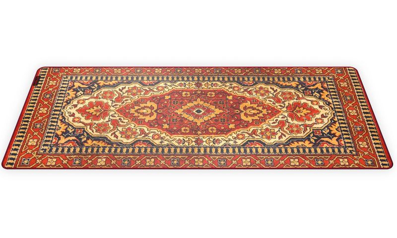 Krux podložka na stůl Space Carpet XXL / 40x97cm / voděodolná / design koberce Podložka pod myš, 400 × 970 mm, mikrovlákno, control povrch, vodeodolná, protiskluzová, perský vzor