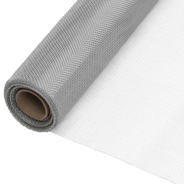 vidaXL Sieť proti hmyzu nehrdzavejúca oceľ 60x1000 cm strieborná