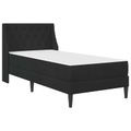 vidaXL Rám postele s matracom s matracmi Čierny 80 x 200 cm Zamat