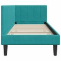 vidaXL Rohový rám postele Tyrkysová 80 cm x 200 cm Zamat