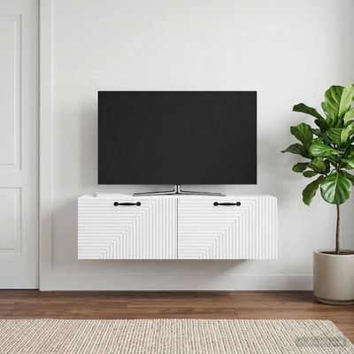 vidaXL Nástenná TV skrinka Biela 98 x 31 x 30 cm Kompozitné drevo
