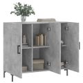 vidaXL Komoda betónová sivá 90x34x80 cm kompozitné drevo