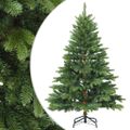 vidaXL Umelý Sklápací Vianočný Stromček Zelená 150 cm PVC, PE a oceľ