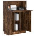 vidaXL Stôl Dymová dub 71.5 x 31.5 x 106.5 cm Kompozitné drevo