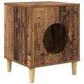 vidaXL Mačka Dom Staré drevo 42,5 x 40 x 53 cm Kompozitné drevo