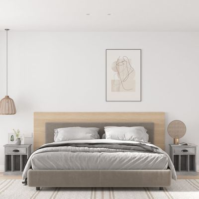 vidaXL Nočné stolíky 2 ks betónové sivé 43x36x50 cm