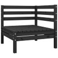 vidaXL 3-dielna záhradná sedacia súprava čierna masívna borovica