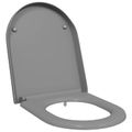 vidaXL WC sedadlo Sivá 49 x 36 x 4 cm Duroplast