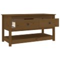 vidaXL Konferenčný stolík medovo-hnedý 102x49x55 cm borovicový masív