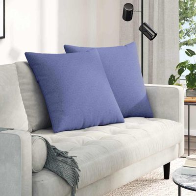 vidaXL Vankúše na pohovku 2 pcs Modrá džínovina 80 x 80 cm látka