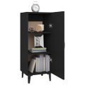 vidaXL Komoda čierna 34,5x34x90 cm spracované drevo