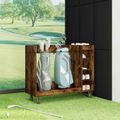 vidaXL Golfová skriňa s kolesom Dymová dub 120 x 45 x 98 cm
