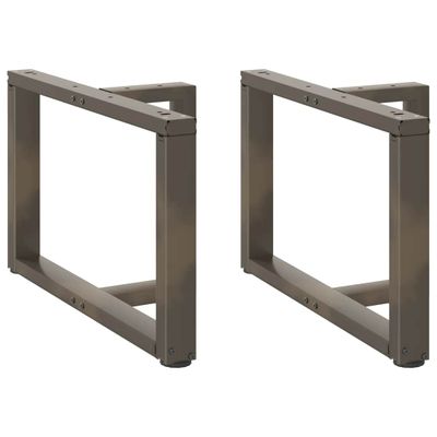 vidaXL Nohy konferenčného stolíka v tvare T, 2 ks, čierne, 70x25x(42-43) cm, oceľové