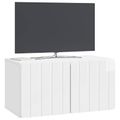 vidaXL Nástenná TV skrinka 59,5 x 31 x 30 cm Biela s vysokým leskom