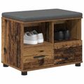 vidaXL Predsieňová lavica Staré drevo 60 x 38 x 46 cm