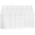 vidaXL Klietka pre králiky Strieborná 300 x 100 x 210 cm