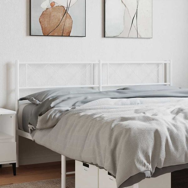 vidaXL Kovové náhradné čelo postele biele 120 cm