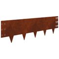 vidaXL Obrubník trávnika 20 ks 100 x 30 cm Oceľ Hrdzavý