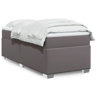 vidaXL Boxspring posteľ s matracom sivá 80x200 cm umelá koža