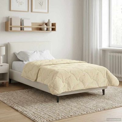 vidaXL Letná prikrývka Krémová 155 x 220 cm Mikrofáza a Teddy fleece