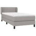 vidaXL Posteľný rám boxsping s matracom bledosivý 80x200 cm látka