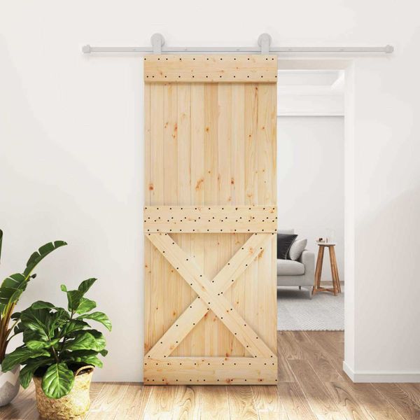vidaXL Posuvné dvere Prírodná a biela 85 x 210 cm