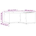 vidaXL Kryt na záhradný nábytok v tvare L 12 očiek 185x185x90 cm