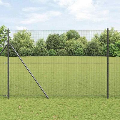 vidaXL Pevný kovaný drôtový plot 50 x 1,5 m PVC potiahnutá oceľ Sivá
