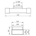 Redukcia T na potrubie VENTS 531 - prúd.  100/2x55x110mm PVC