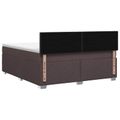 vidaXL Posteľ s boxspringom a matracom a LED Tmavohnedá 140 x 200 cm