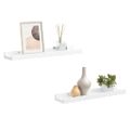 vidaXL Poličky na zarámované obrázky 2 ks biele 40x9x3 cm MDF